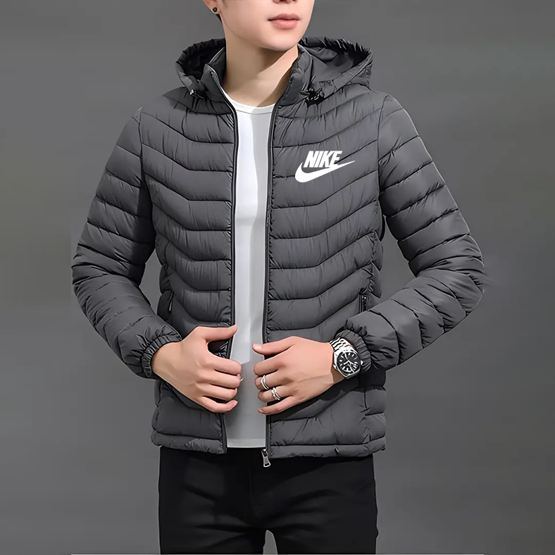 Elegantní bunda s kapucí a zipem